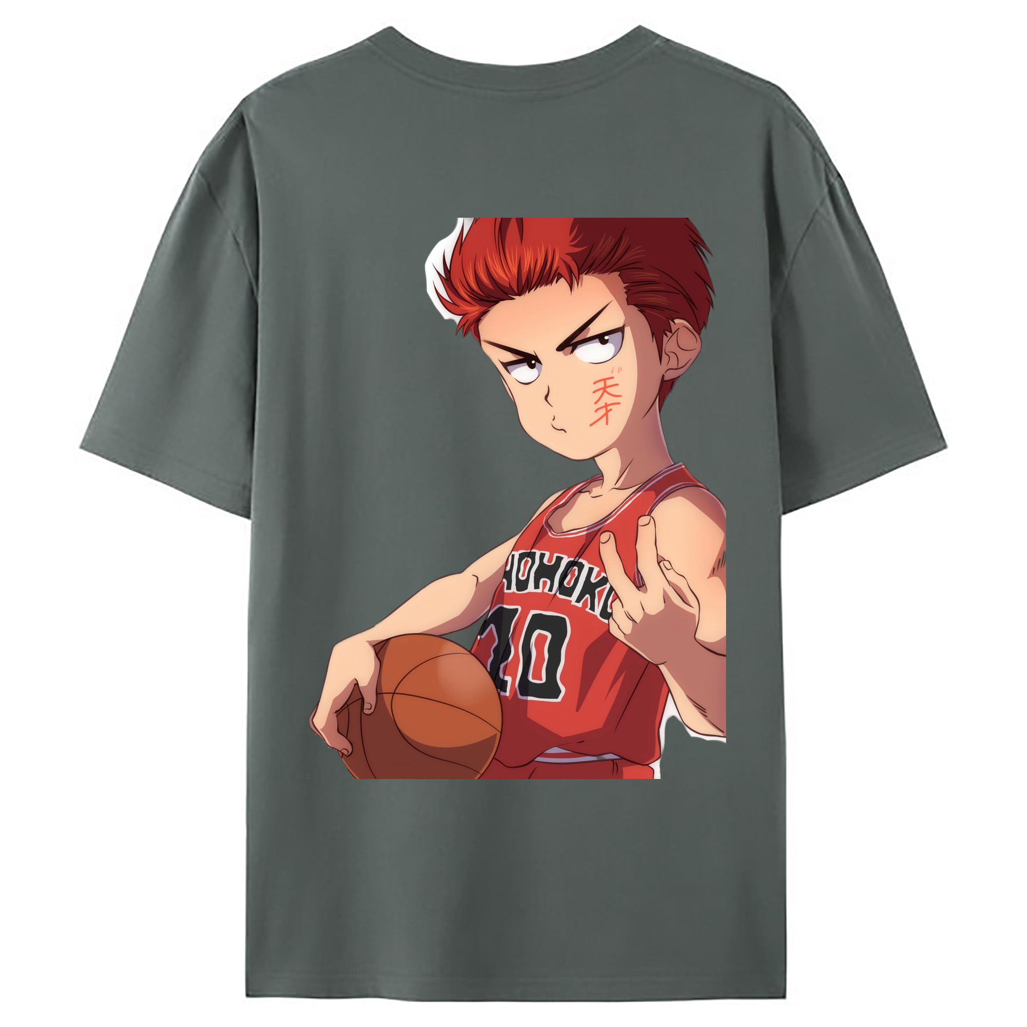 （画像用） SLAM DUNK／スラムダンク 綿100％ メンズ半袖Tシャツ（バックプリント） 通気性